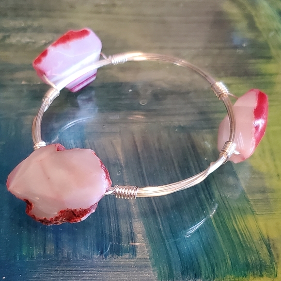 Handcrafted Silver Tone Bangles - Picture 5 of 7